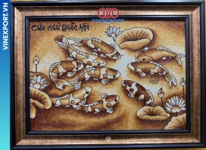 Vietnamese Handcrafted Rice Painting by Dai Viet Painting company