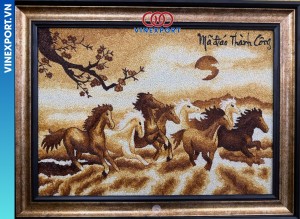 Vietnamese Handcrafted Rice Painting by Dai Viet Painting company