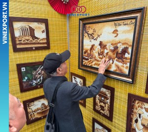 Vietnamese Handcrafted Rice Painting by Dai Viet Painting company